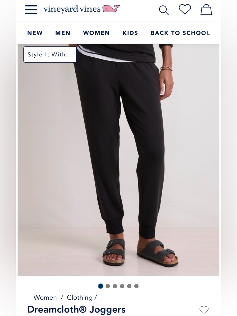 Vineyard Vines Black Women's Jogger Track Pants